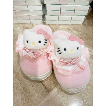 sandal bulu pink 36-37cm